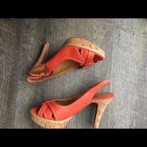 Nine West petrao sling pumps peep toe sandal 7